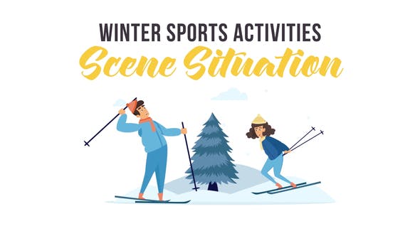 Videohive Winter sports activities - Scene Situation 29247091