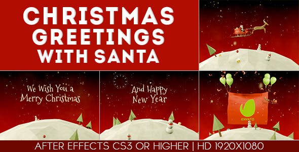 Videohive Christmas Greetings with santa 9456839