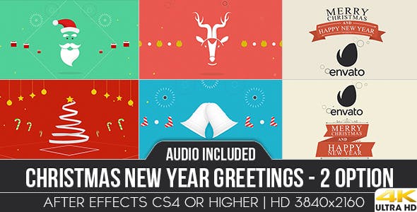 Videohive Christmas New Year Greetings 13605115