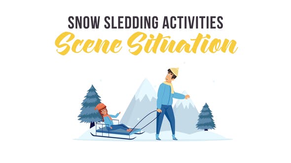 Videohive Snow sledding activities - Scene Situation 29247011