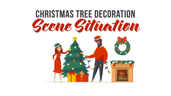 Videohive Christmas tree decoration - Scene Situation 29496492