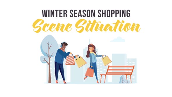 Videohive Winter season shopping - Scene Situation 29247075