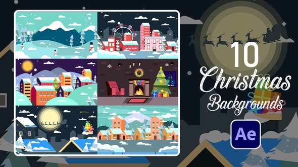 Videohive Christmas Backgrounds | After Effects 29504052