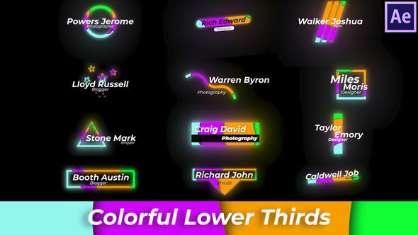 Videohive Colourful Lower Thirds 29083919