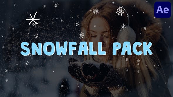 Videohive Cartoon Snowfall | After Effects 29516083