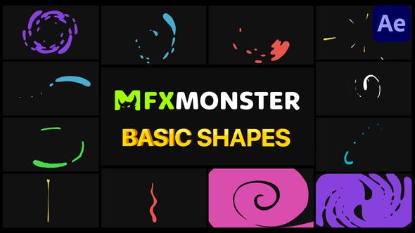 Videohive Basic Shapes Pack | After Effects 29383516