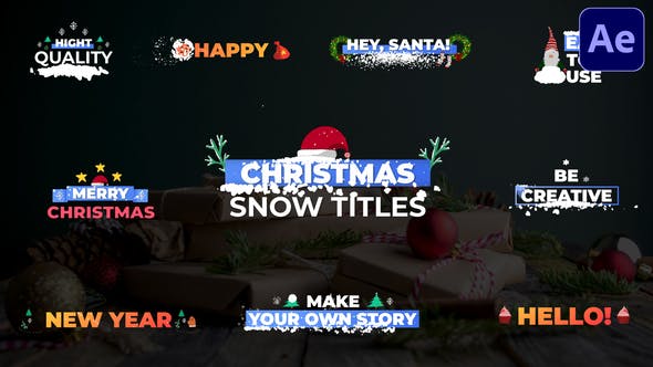 Videohive Christmas Snow Titles | After Effects 29479033