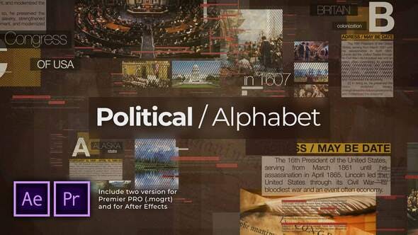 Videohive - Political Alphabet. Historical Slideshow - 29169639