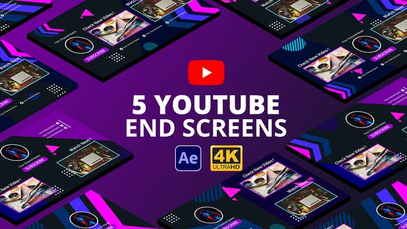 Videohive YouTube End Screens Vol.4 | After Effects 29369285