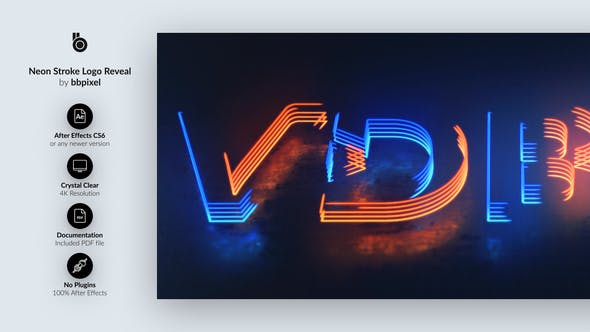 Videohive Neon Stroke Logo Reveal 29267753