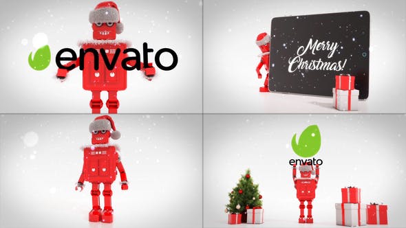 Videohive Merry Christmas With Robot Roby29385244