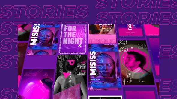 Videohive Purple Stories Instagram 29443542