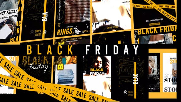 Videohive Black Friday Stories Instagram Gold 29443434