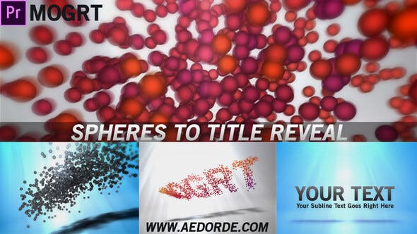Videohive - Spheres To Title Reveal (Mogrt) - 27683172