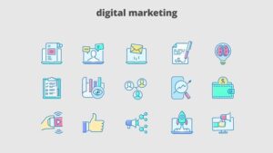 Videohive Digital Marketing - Filled Outline Animated Icons 29648116
