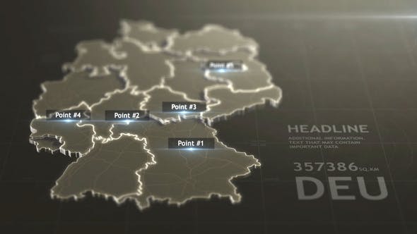 Videohive 3D Germany Map 29592511