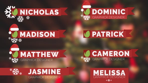 Videohive Christmas Lower Thirds 14061269