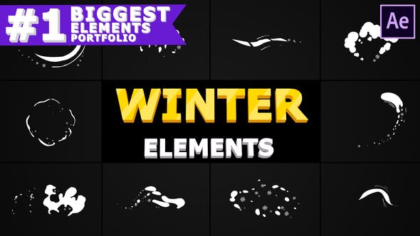 Videohive Winter Elements Pack | After Effects 29593330