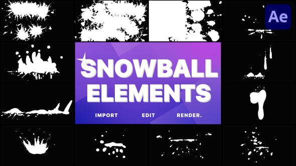 Videohive Snowball Elements | After Effects 29648320