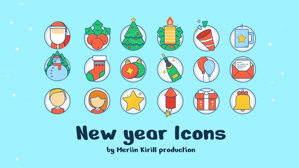 Videohive New Year Icons 29575469