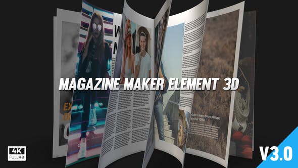 Videohive - Magazine Maker Element 3D V3 - 19627387