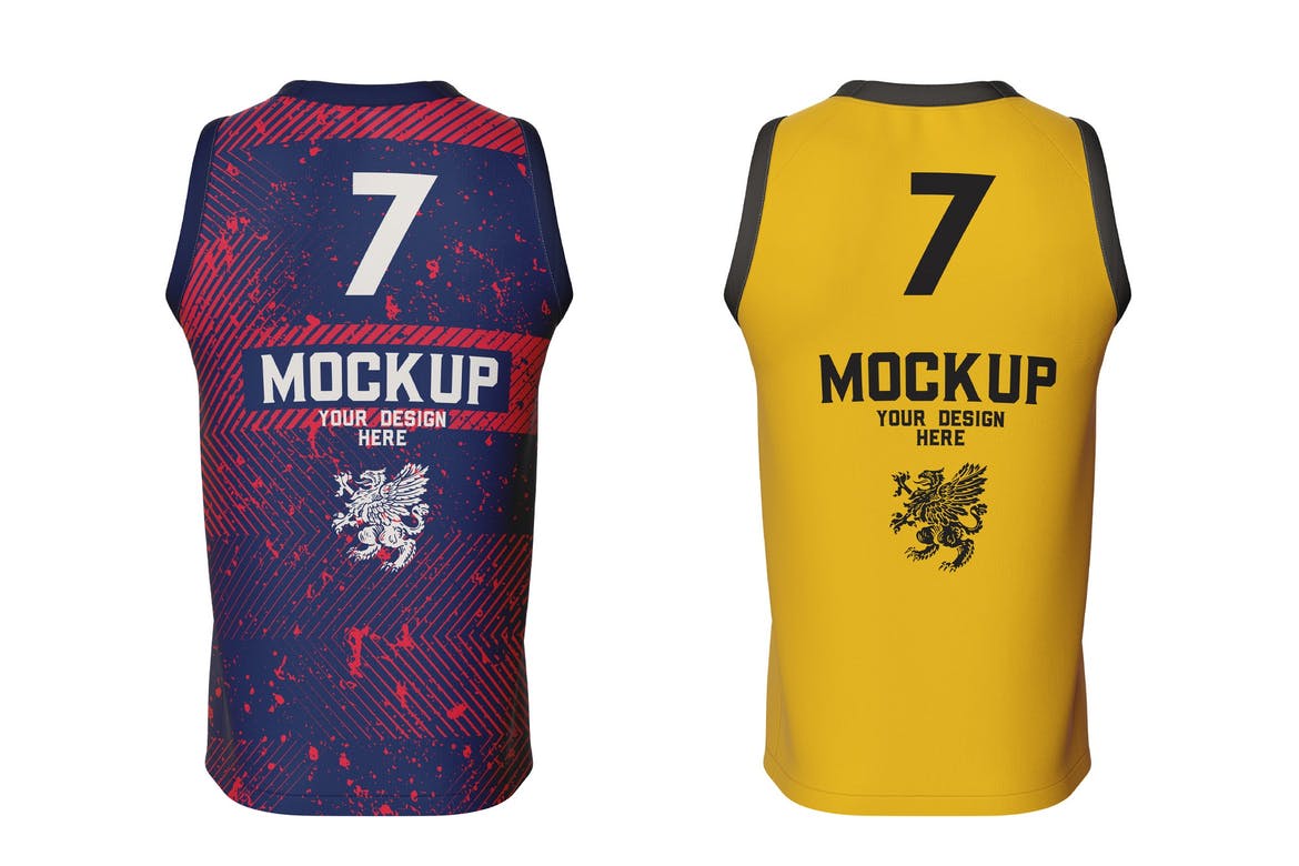 Basketball Jersey Mockup. Back Side TTM9RTS