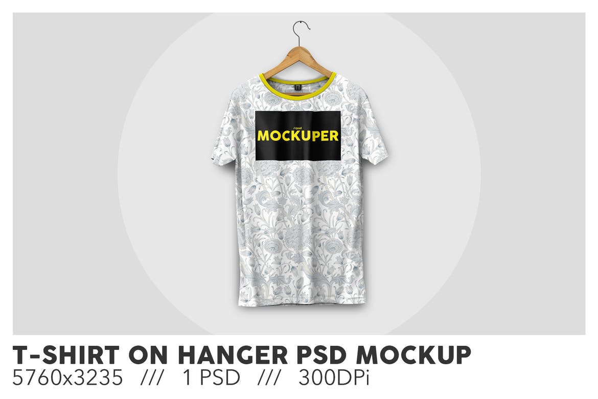 T-Shirt On Hanger PSD Mockup 7QFWG9X