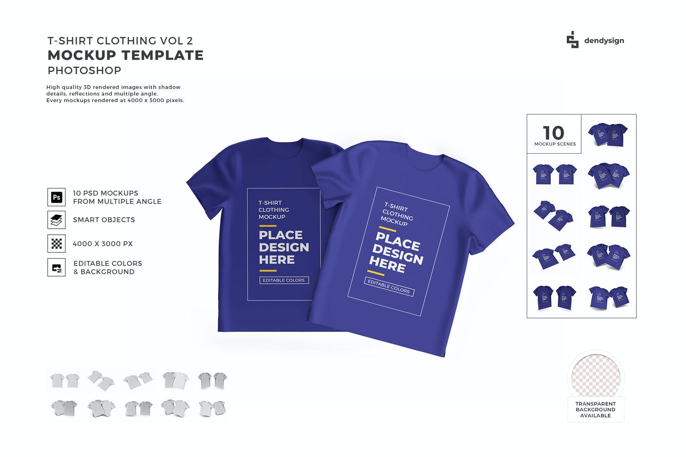 Tshirt Cloth Packaging Mockup Template Set Vol 2 JLKDAF5