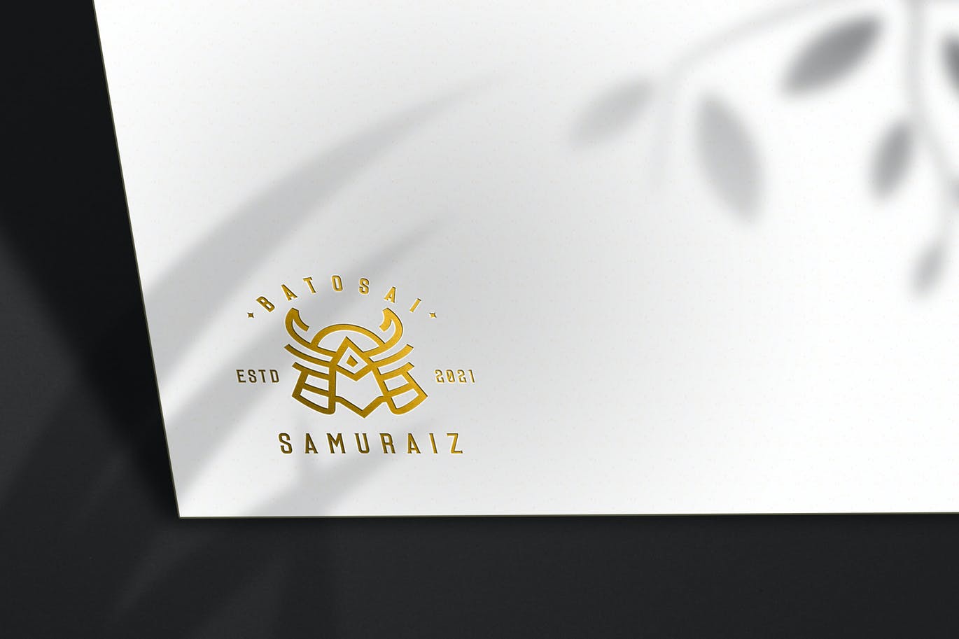 luxury gold paper logo mockup ZMC8N3E